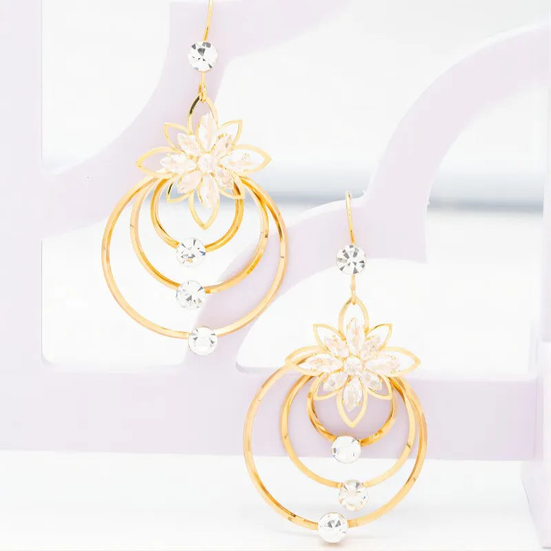 Boucles D'Oreilles Lotus En Cristal - LeBigDeal™