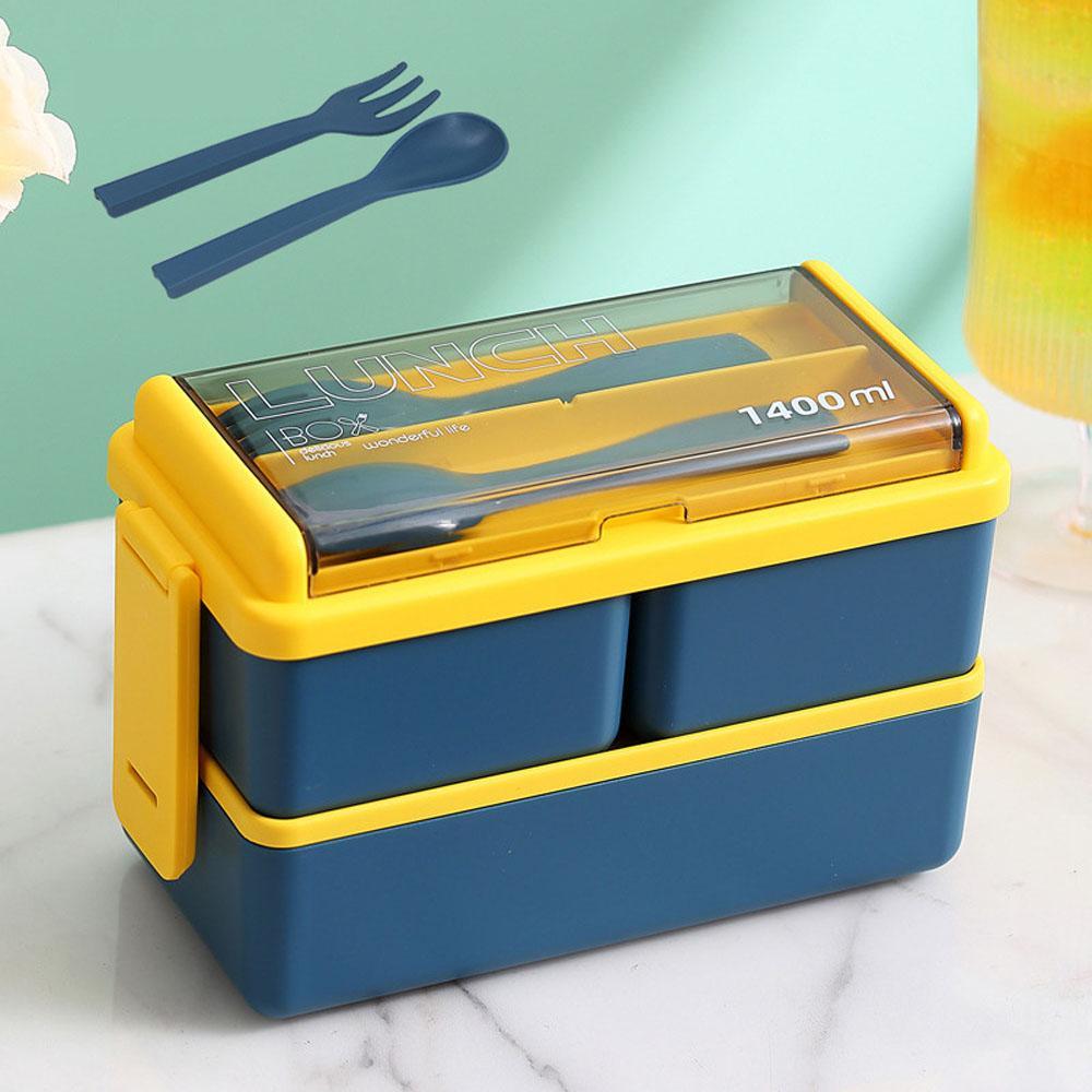 Boîte À Déjeuner Bento Compartimentée Avec Couverts - LeBigDeal™